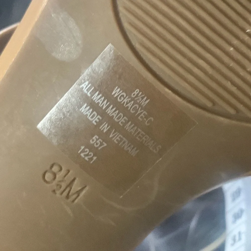 Guess Tan Heeled Slide Kayce Sandals